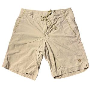 Mountain Hardwear Men’s Sz 31 Khaki Long Bermuda Tie Front Hybrid Shorts